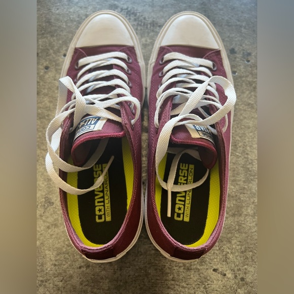 Converse with Lunarlon Women’s Maroon Size 8 - Picture 2 of 9